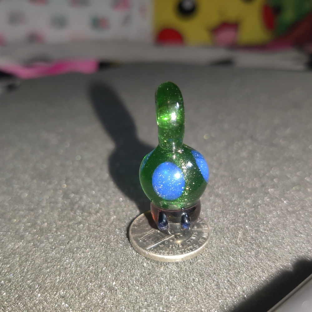 1 up mushroom glass pendant